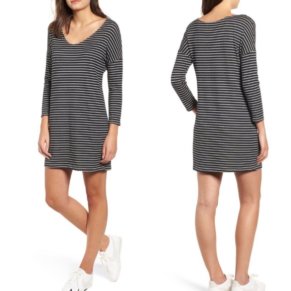 Obey Dresses & Skirts - Obey Dorland Stripe Long Sleeve Mini Dress Sz L